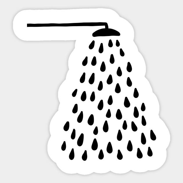 Shower in bathroom Shower Sticker TeePublic